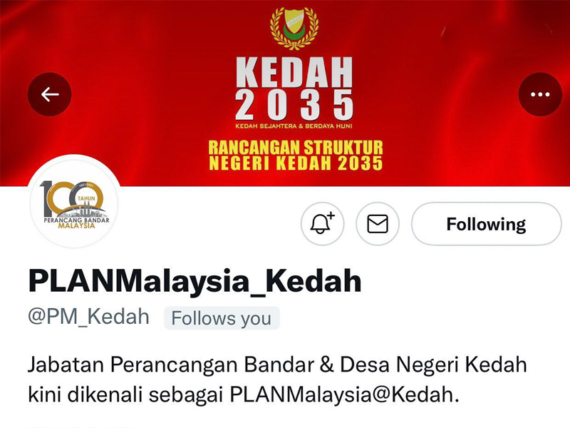 Twitter PLANMalaysia@Kedah