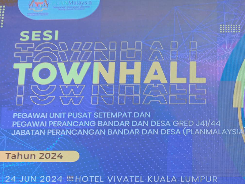 Sesi Townhall Pegawai Unit Pusat Setempat (OSC) Dan Pegawai Perancang Bandar Dan Desa Gred 41/44 PLANMalaysia Tahun 2024
